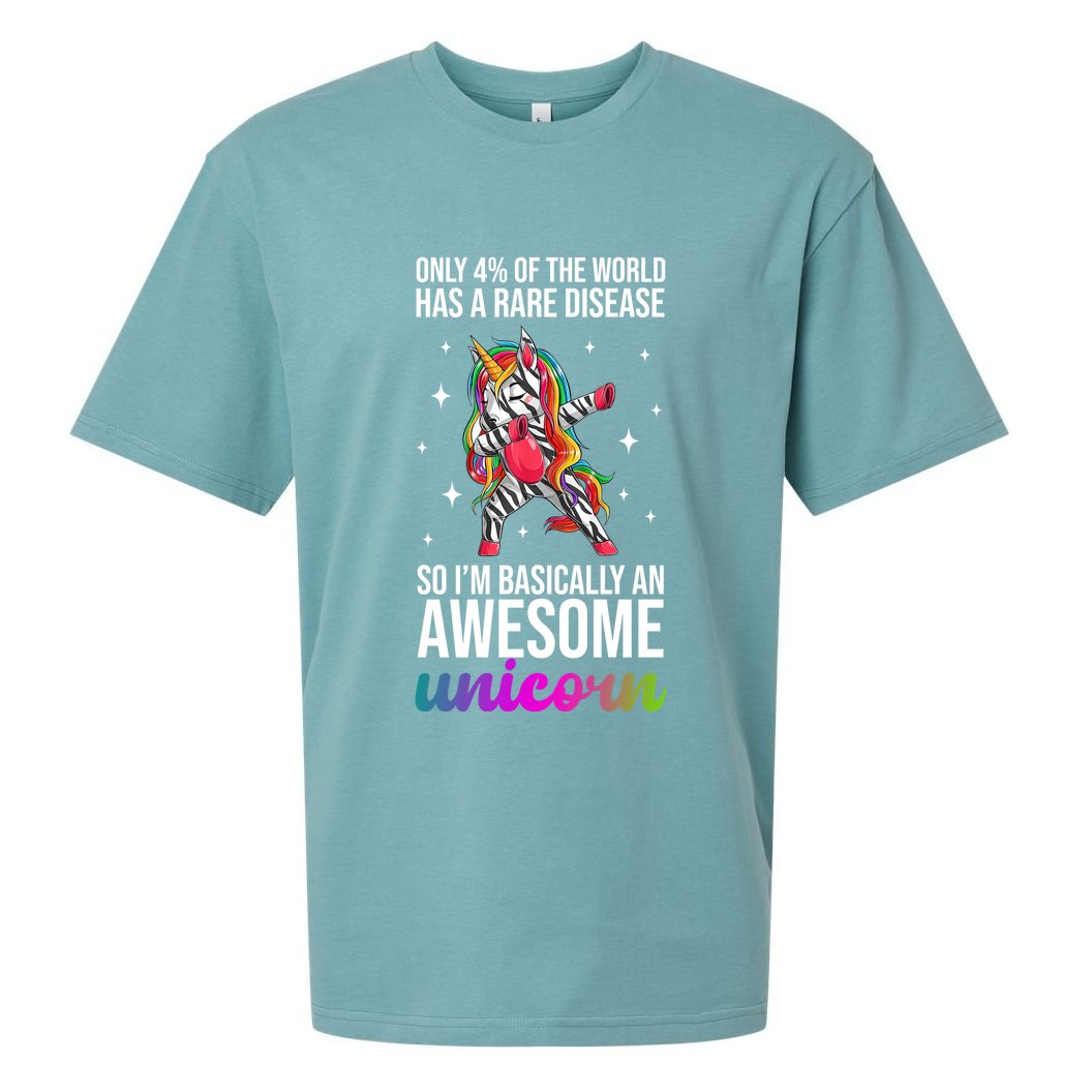 Rare Disease Warrior Unicorn Awareness Sueded Cloud Jersey T-Shirt