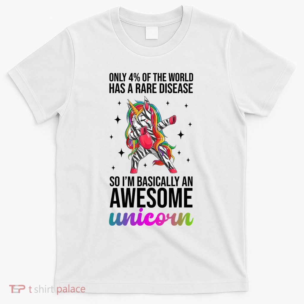 Rare Disease Warrior Unicorn Awareness T-Shirt