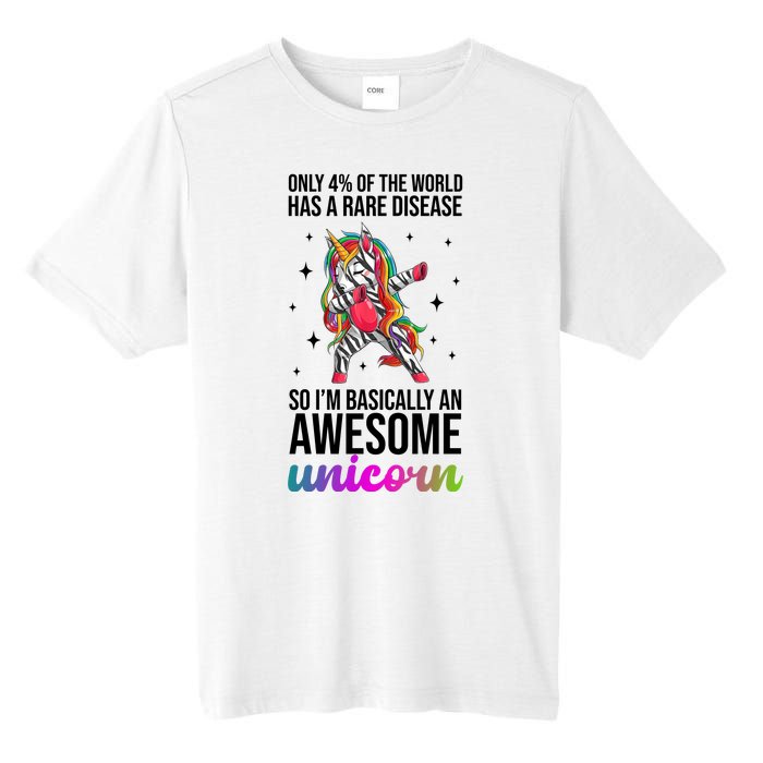 Rare Disease Warrior Unicorn Awareness Tall Fusion ChromaSoft Performance T-Shirt