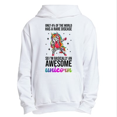 Rare Disease Warrior Unicorn Awareness Urban Pullover Hoodie