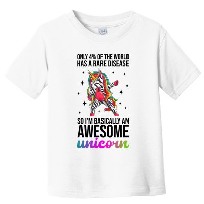 Rare Disease Warrior Unicorn Awareness Toddler T-Shirt
