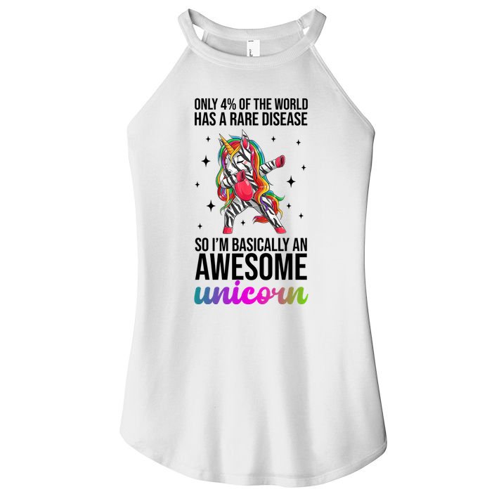 Rare Disease Warrior Unicorn Awareness Women's Perfect Tri Rocker Tank