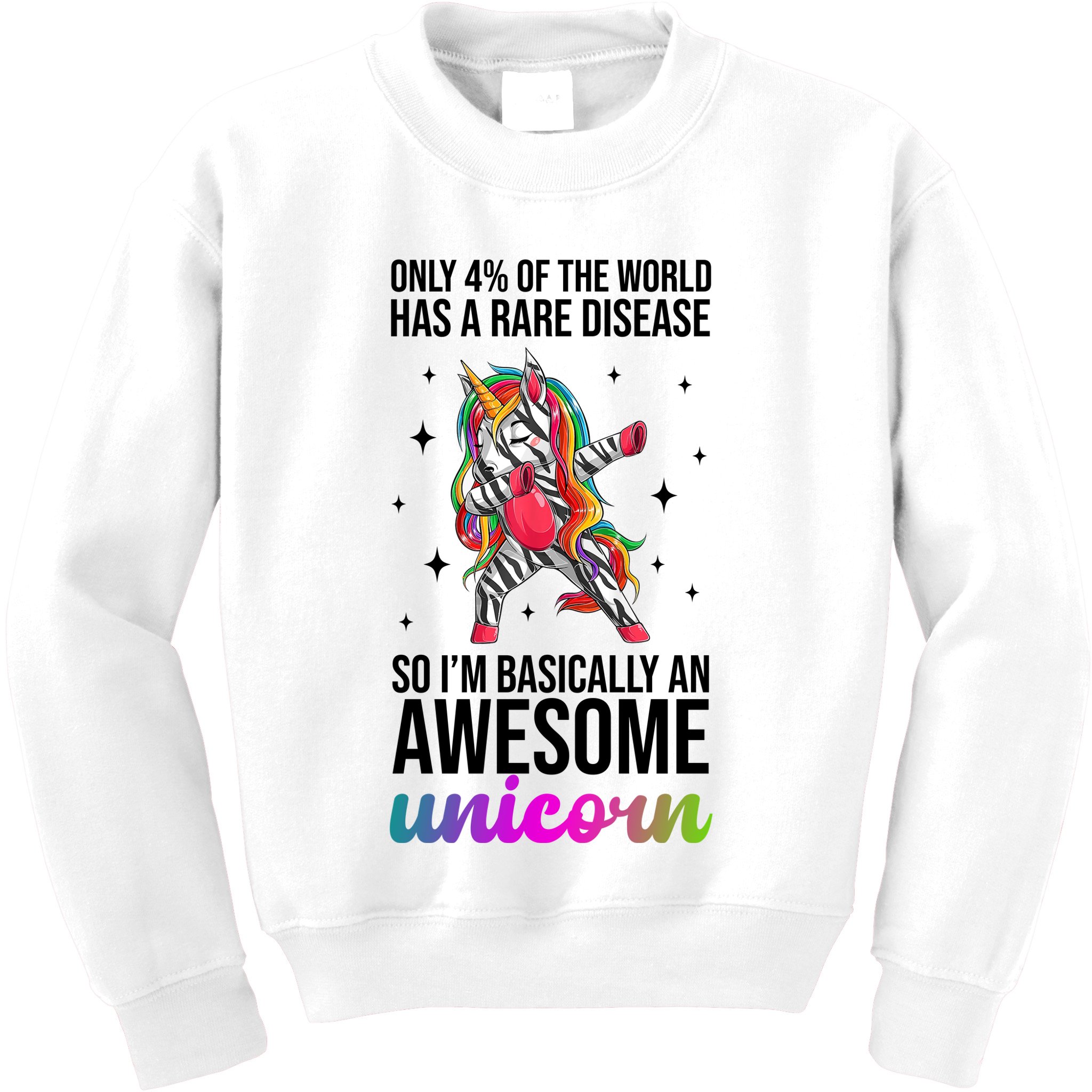 Rare Disease Warrior Unicorn Awareness Kids Sweatshirt