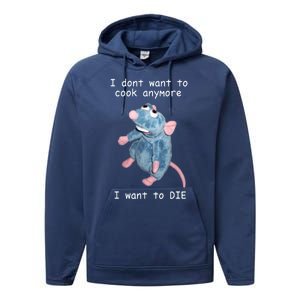 Remy DoesnT Want To Cook Anymore Performance Fleece Hoodie