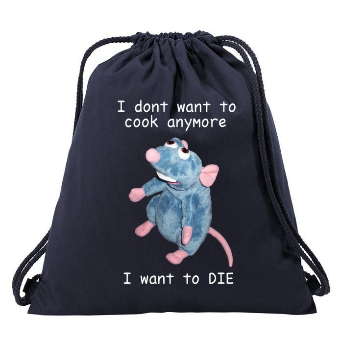 Remy DoesnT Want To Cook Anymore Drawstring Bag