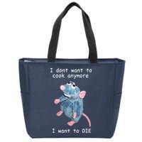 Remy DoesnT Want To Cook Anymore Zip Tote Bag