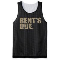 Rent's Due Work Hard Bodybuilder Weightlifting Distressed Mesh Reversible Basketball Jersey Tank