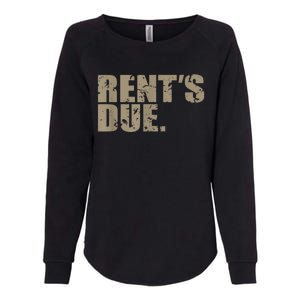 Rent's Due Work Hard Bodybuilder Weightlifting Distressed Womens California Wash Sweatshirt