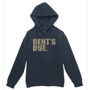 Rent's Due Work Hard Bodybuilder Weightlifting Distressed Urban Pullover Hoodie