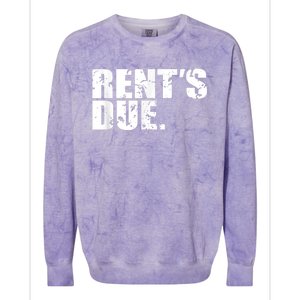 Rent's Due Work Hard Bodybuilder Weightlifting Distressed Colorblast Crewneck Sweatshirt