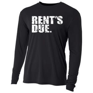 Rent's Due Work Hard Bodybuilder Weightlifting Distressed Cooling Performance Long Sleeve Crew