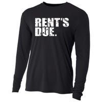 Rent's Due Work Hard Bodybuilder Weightlifting Distressed Cooling Performance Long Sleeve Crew