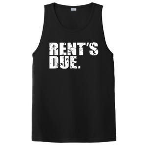 Rent's Due Work Hard Bodybuilder Weightlifting Distressed PosiCharge Competitor Tank