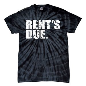 Rent's Due Work Hard Bodybuilder Weightlifting Distressed Tie-Dye T-Shirt