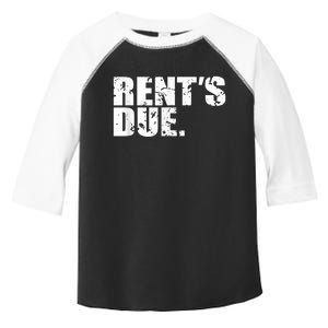 Rent's Due Work Hard Bodybuilder Weightlifting Distressed Toddler Fine Jersey T-Shirt