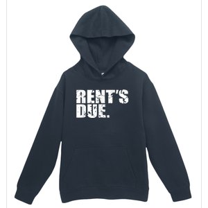 Rent's Due Work Hard Bodybuilder Weightlifting Distressed Urban Pullover Hoodie