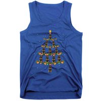 Rottweiler Dog Xmas Lights Santa Rottweiler Christmas Tree Gift Tank Top