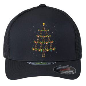 Rottweiler Dog Xmas Lights Santa Rottweiler Christmas Tree Cool Gift Flexfit Unipanel Trucker Cap