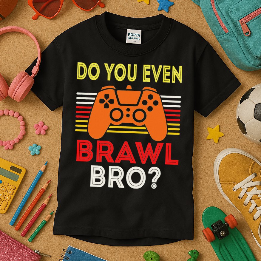 Retro Do You Even Brawl Bro Funny All Star Brawl Star Kids T-Shirt
