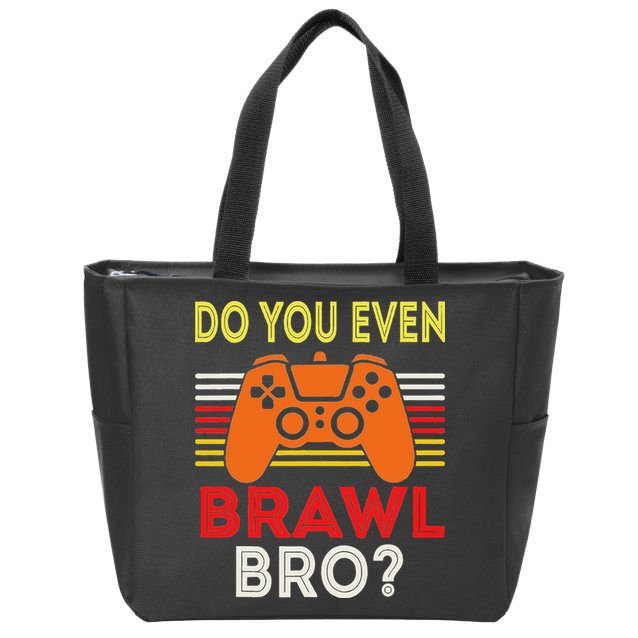 Retro Do You Even Brawl Bro Funny All Star Brawl Star Zip Tote Bag
