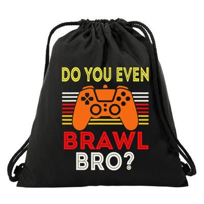 Retro Do You Even Brawl Bro Funny All Star Brawl Star Drawstring Bag