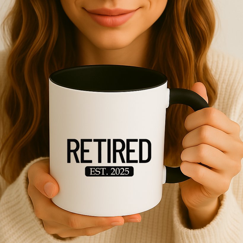 Retired Est. 2025 Work Retirement Gift Funny Retirement 2025 Mug