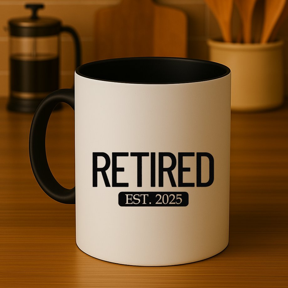Retired Est. 2025 Work Retirement Gift Funny Retirement 2025 Mug