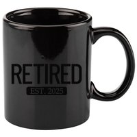 Retired Est. 2025 Work Retirement Gift Funny Retirement 2025 11oz C Handle Ceramic Mug