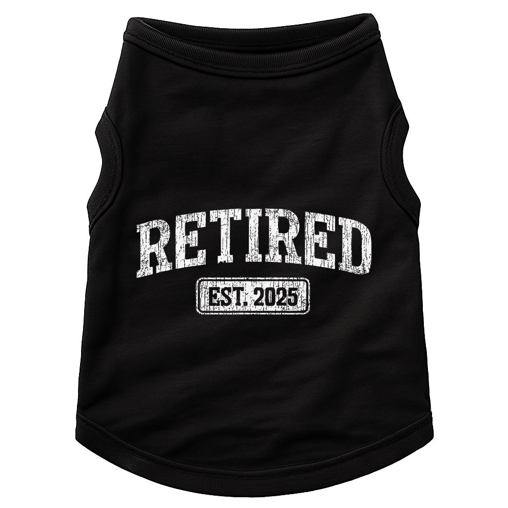 Retired Est. 2025 Funny Retirement Grandpa Grandma Doggie Tank