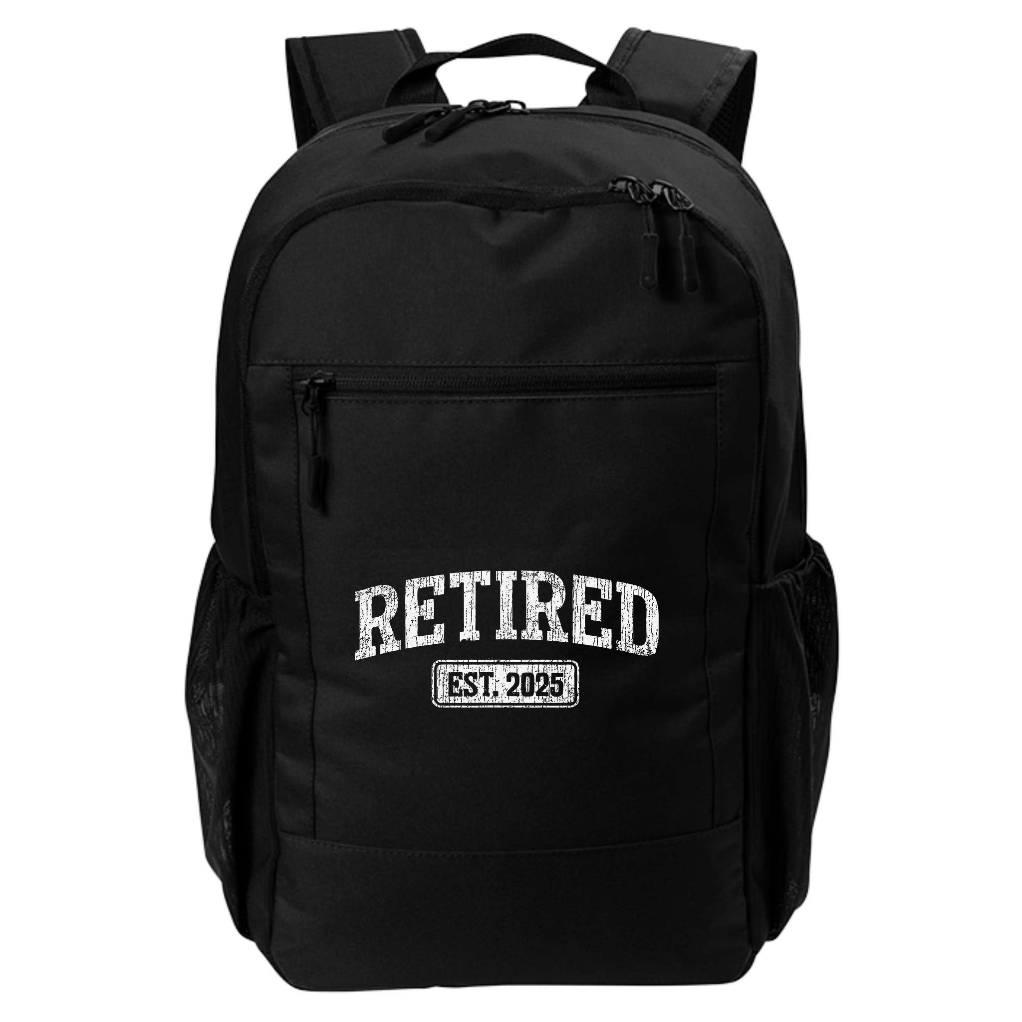 Retired Est. 2025 Funny Retirement Grandpa Grandma Backpack
