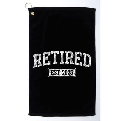 Retired Est. 2025 Funny Retirement Grandpa Grandma Golf Towel