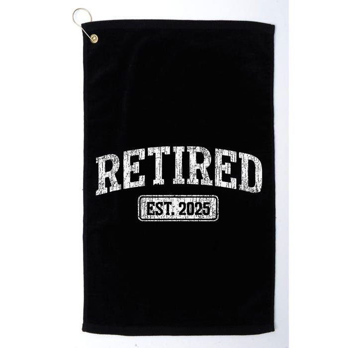 Retired Est. 2025 Funny Retirement Grandpa Grandma Golf Towel