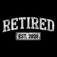 Retired Est. 2025 Funny Retirement Grandpa Grandma Cropped Pullover Crew