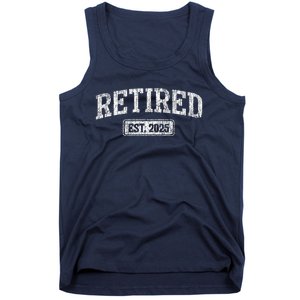 Retired Est. 2025 Funny Retirement Grandpa Grandma Tank Top