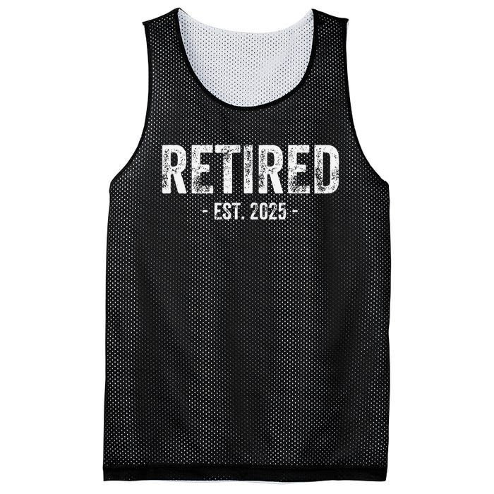 Retired Est. 2025 Retirement Gift Mesh Reversible Basketball Jersey Tank