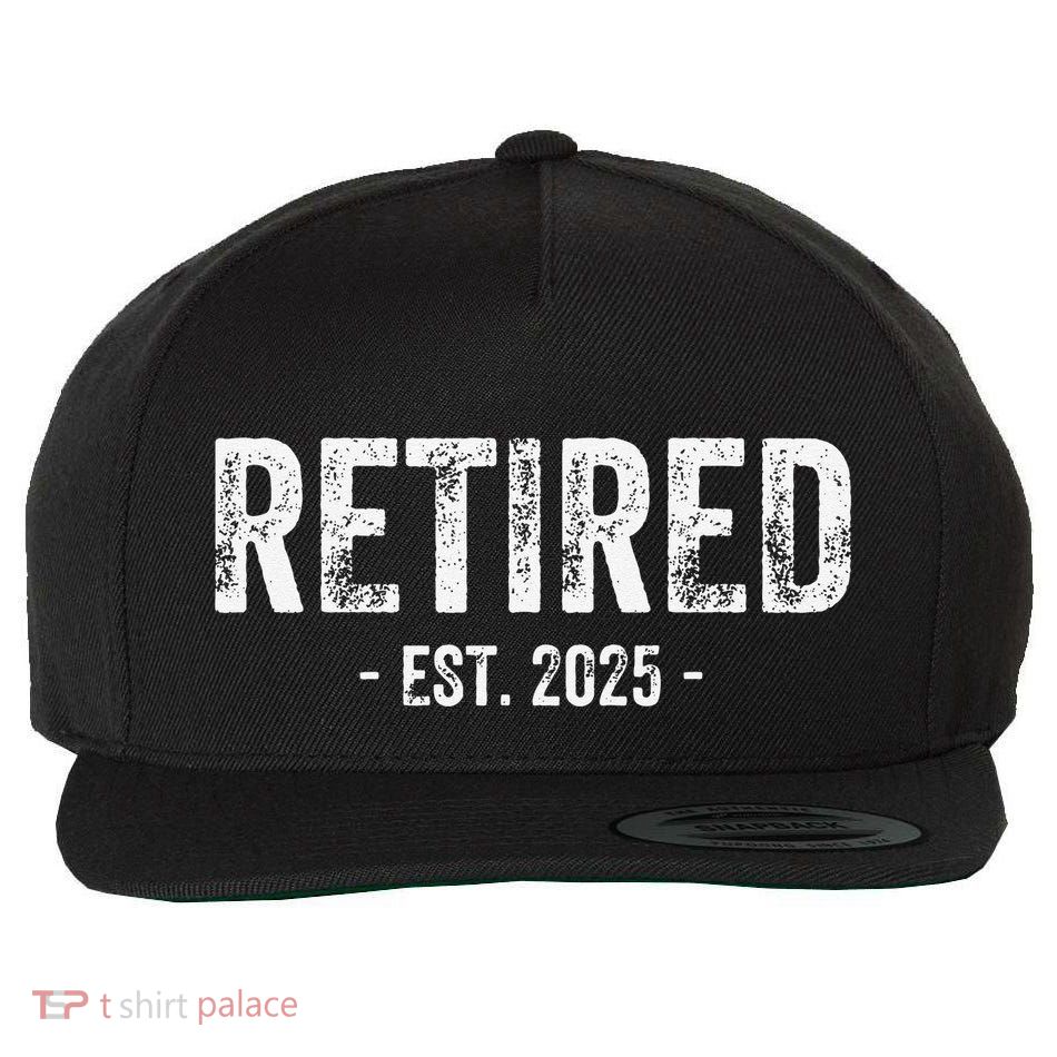 Retired Est. 2025 Retirement Gift Wool Snapback Cap