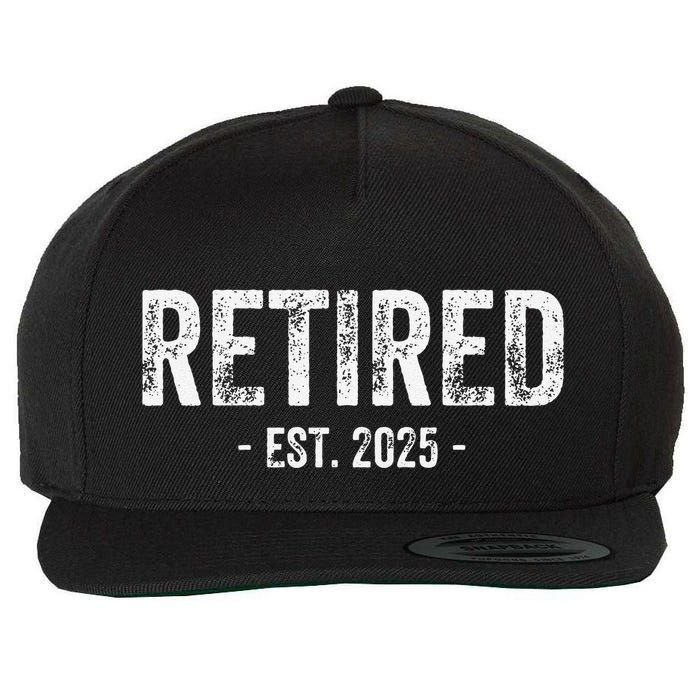 Retired Est. 2025 Retirement Gift Wool Snapback Cap