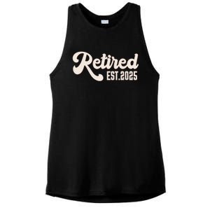 Retired Est 2025 Retiree Retirement Party Retiring Ladies PosiCharge Tri-Blend Wicking Tank