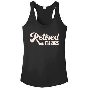 Retired Est 2025 Retiree Retirement Party Retiring Ladies PosiCharge Competitor Racerback Tank