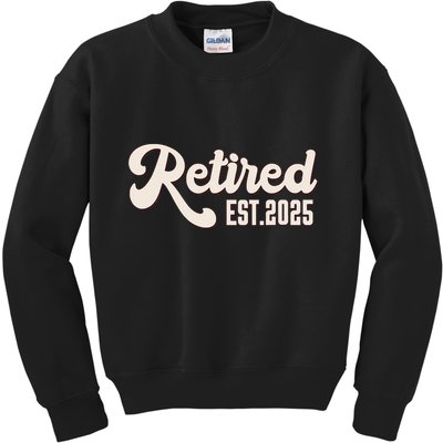 Retired Est 2025 Retiree Retirement Party Retiring Kids Sweatshirt