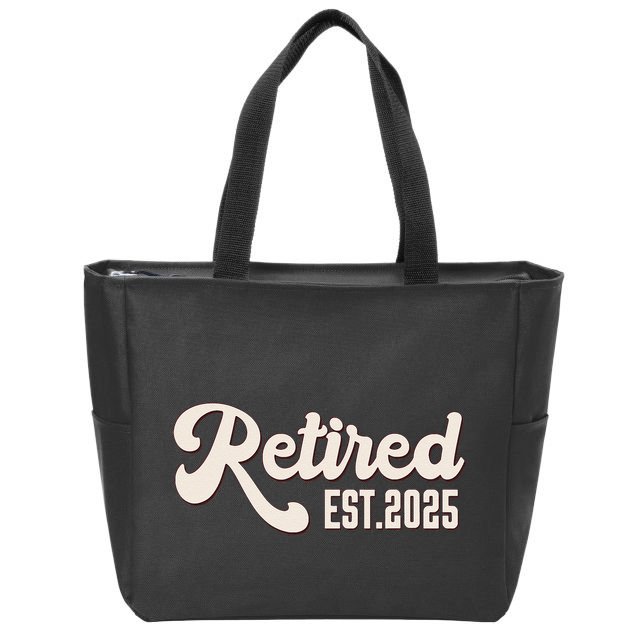 Retired Est 2025 Retiree Retirement Party Retiring Zip Tote Bag