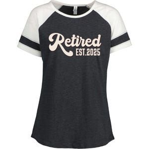 Retired Est 2025 Retiree Retirement Party Retiring Enza Ladies Jersey Colorblock Tee