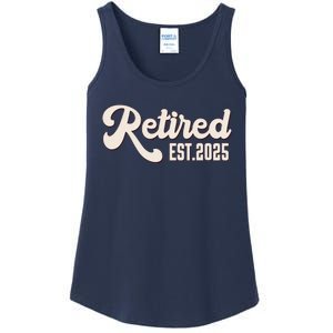 Retired Est 2025 Retiree Retirement Party Retiring Ladies Essential Tank