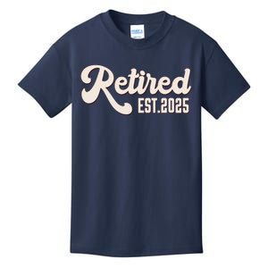 Retired Est 2025 Retiree Retirement Party Retiring Kids T-Shirt