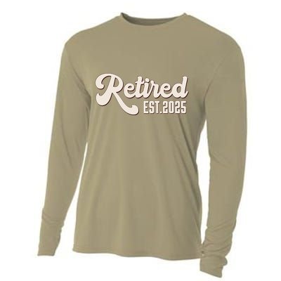 Retired Est 2025 Retiree Retirement Party Retiring Cooling Performance Long Sleeve Crew