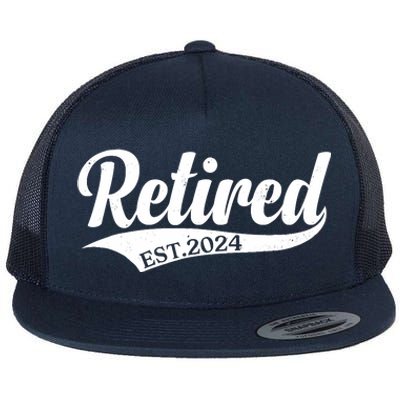 Retired Est. 2024 Retirement Flat Bill Trucker Hat