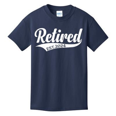 Retired Est. 2024 Retirement Kids T-Shirt