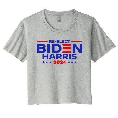 Re Elect 2024 Biden Harris Women's Crop Top Tee