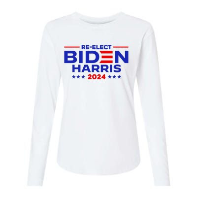 Re Elect 2024 Biden Harris Womens Cotton Relaxed Long Sleeve T-Shirt