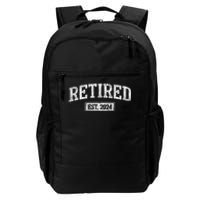 Retired Est. 2024 Funny Retirement Grandpa Grandma Daily Commute Backpack